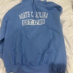 Blue and white North Carolina Hoodie